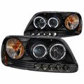 Kento Gear 97-02 Expedition 97-03 Ford F-150 Headlights Projector with Halo LED - Black KE3632901